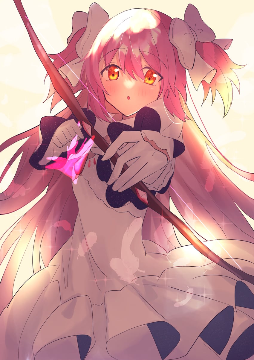 kaname madoka and ultimate madoka (mahou shoujo madoka magica) drawn by suna_(hanahanaamika)
