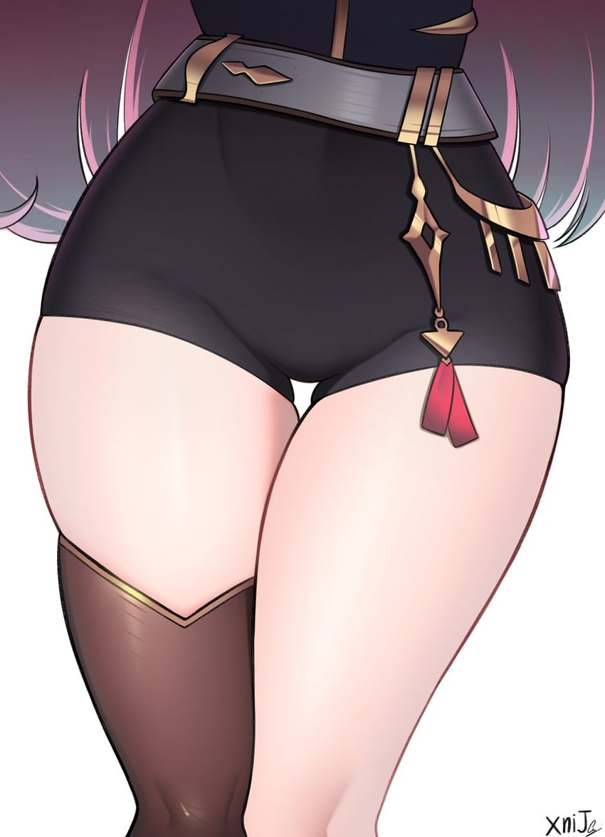 mori calliope (hololive and 1 more) drawn by xnijg