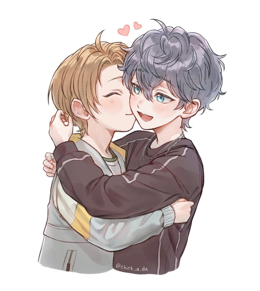 sena izumi and yuuki makoto (ensemble stars!) drawn by chick_a_dit