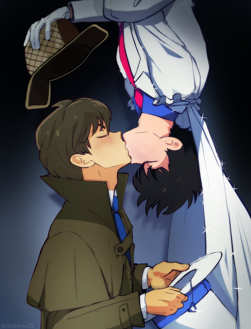 kaitou kid and hakuba saguru (magic kaito) drawn by idoraad
