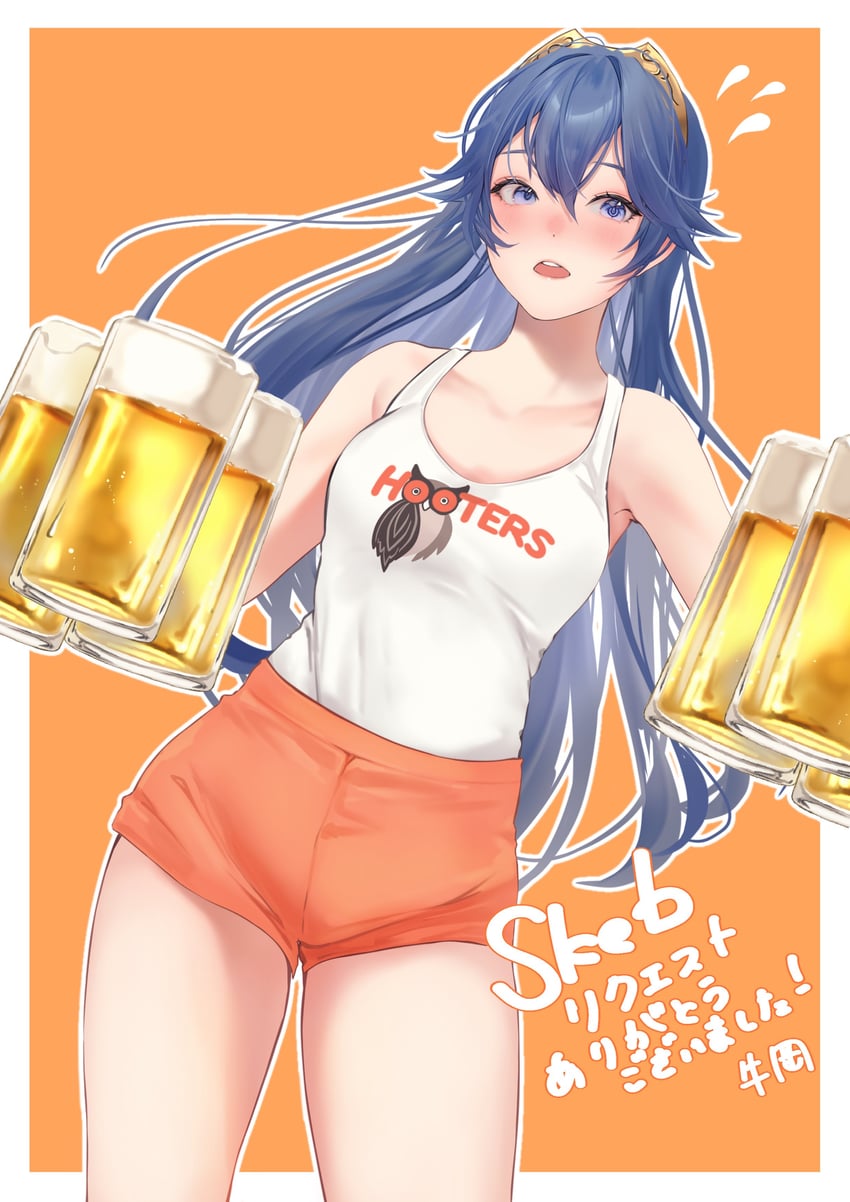 lucina and hootie the owl (fire emblem and 2 more) drawn by jibika_(jbk_sb)