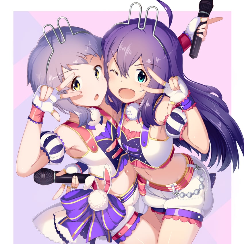 makabe mizuki and mochizuki anna (idolmaster and 2 more) drawn by yoshika_(music480069)