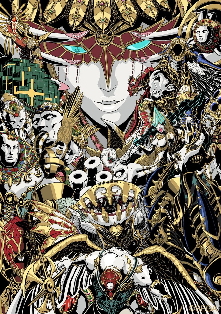 jubileus, joy, and affinity (bayonetta and 1 more) drawn by hashimoto_yusuke
