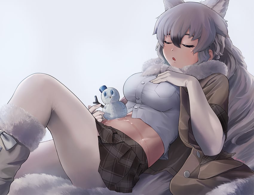 arctic wolf (kemono friends) drawn by beleven
