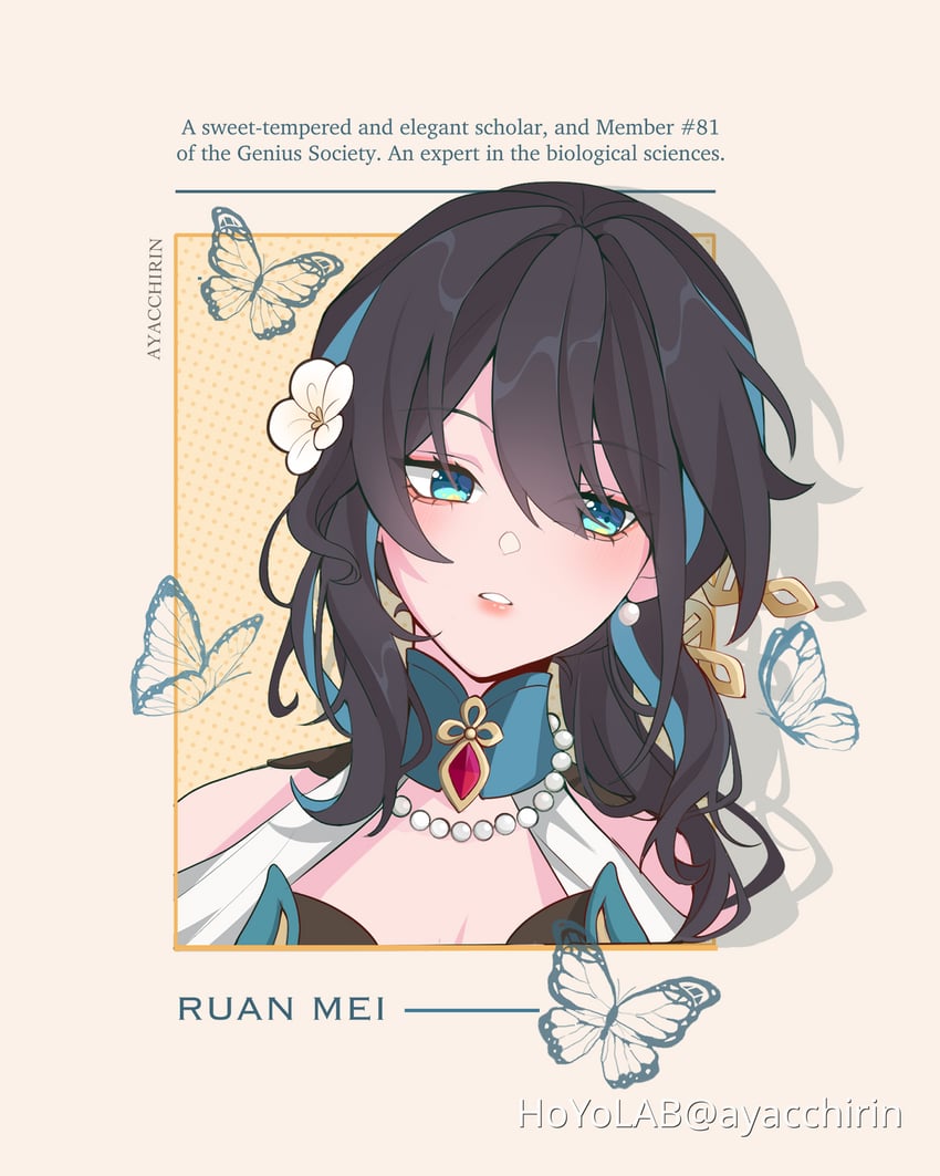 ruan mei (honkai and 1 more) drawn by ayacchirin