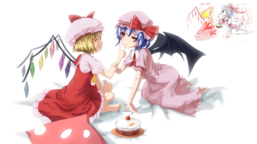 remilia scarlet and flandre scarlet (touhou) drawn by aduo_(xiaoduoxk)