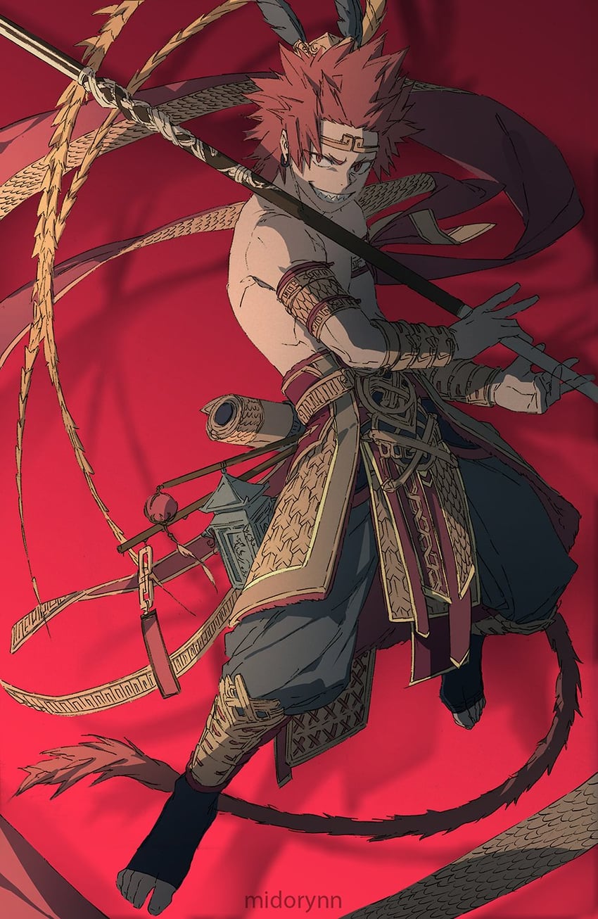 kirishima eijiro and sun wukong (boku no hero academia and 1 more) drawn by midorynn