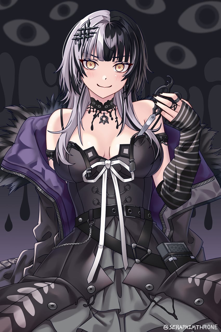 shiori novella (hololive and 1 more) drawn by seraphim_throne