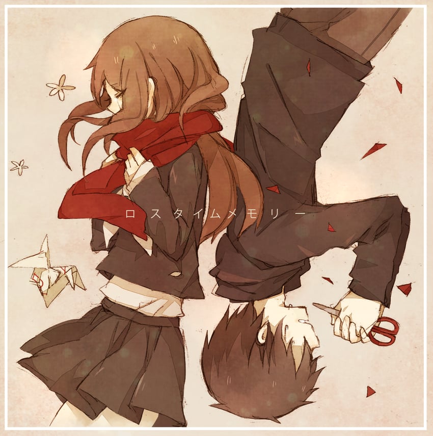 tateyama ayano and kisaragi shintarou (kagerou project and 1 more) drawn by shiro_kunugi