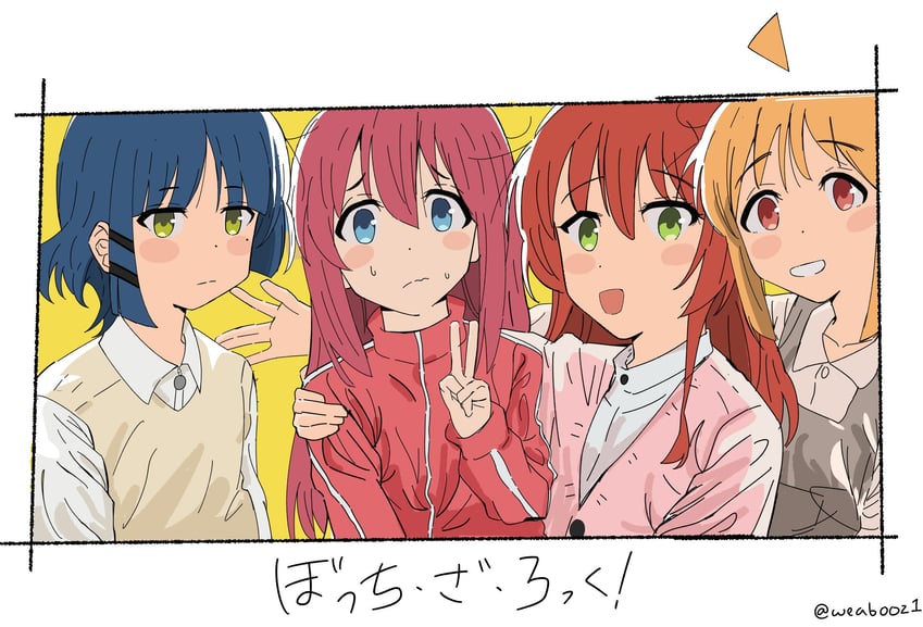 gotoh hitori, kita ikuyo, ijichi nijika, and yamada ryo (bocchi the rock!) drawn by weabooz