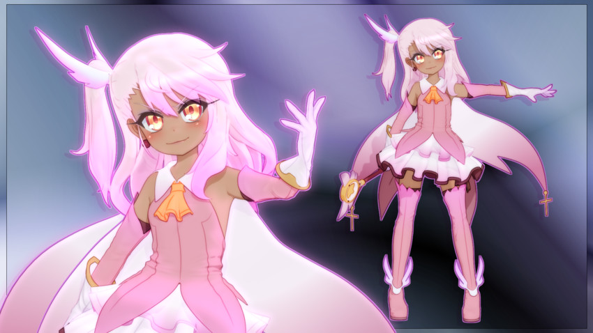 illyasviel von einzbern, chloe von einzbern, prisma illya, and magical ruby (fate and 1 more) drawn by gs-mantis