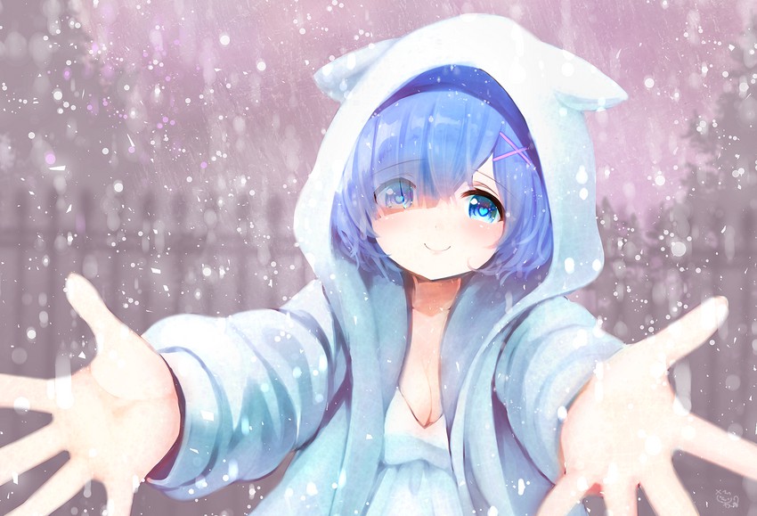 rem (re:zero kara hajimeru isekai seikatsu) drawn by sawa_(sawasaku)