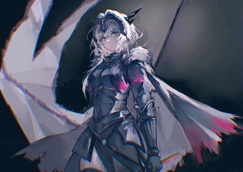 jeanne d'arc alter, talulah, and sakamoto maaya (fate and 2 more) drawn by lin_qing_(phosphorus_1104)