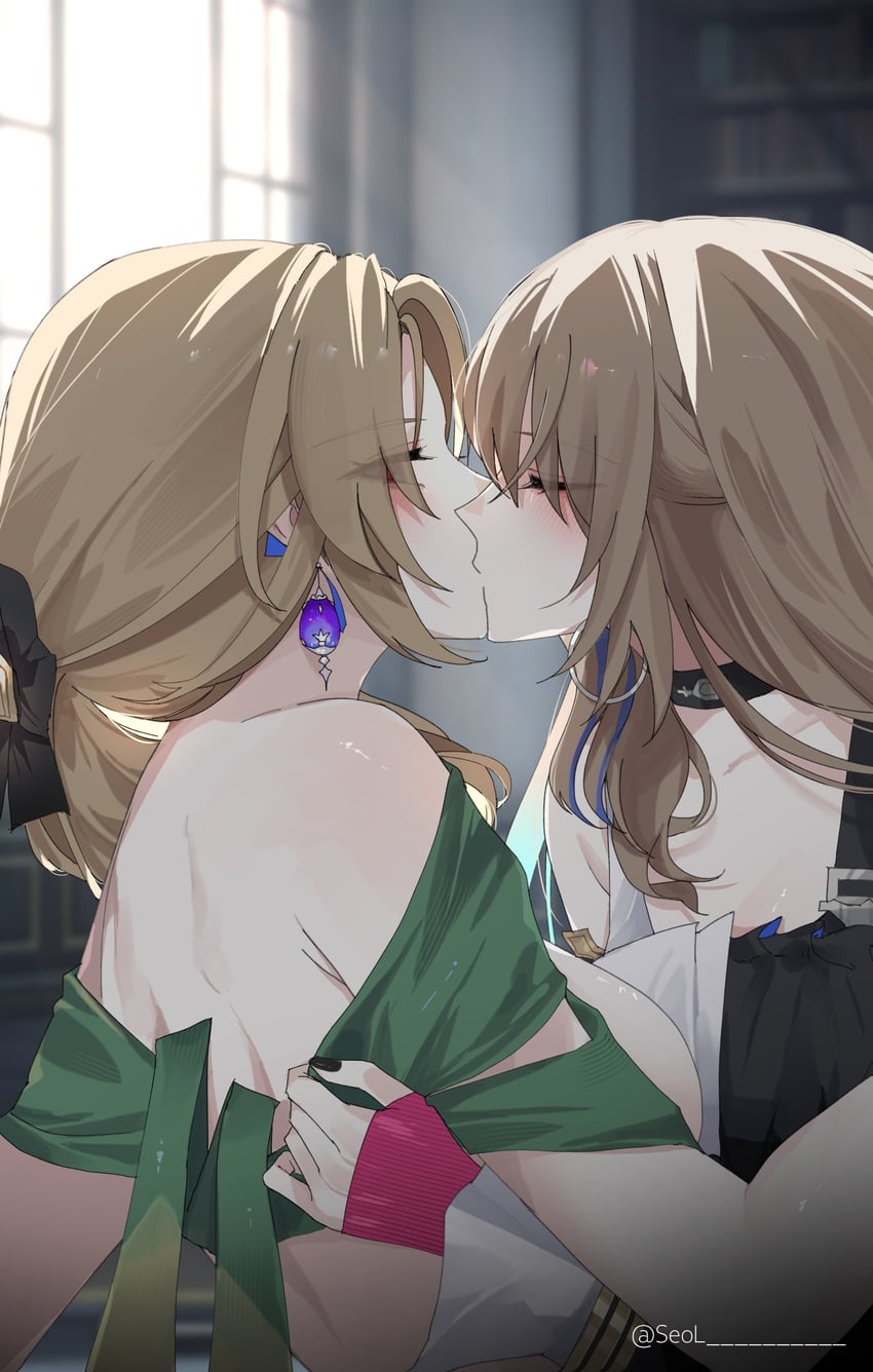 serval landau and cocolia rand (honkai and 1 more) drawn by seol_(baconontheclock)