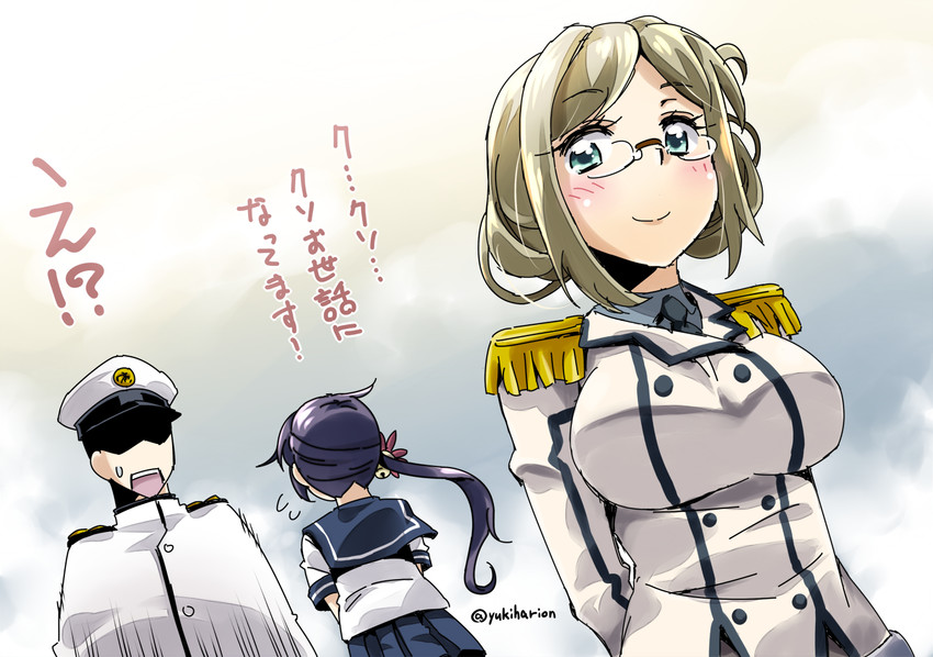 admiral, akebono, and katori (kantai collection) drawn by yukiharu