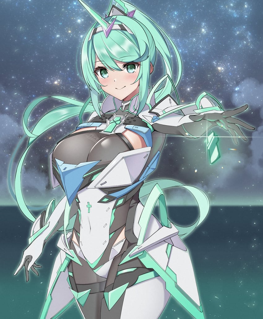 pneuma (xenoblade chronicles and 1 more) drawn by tsumugi_1210