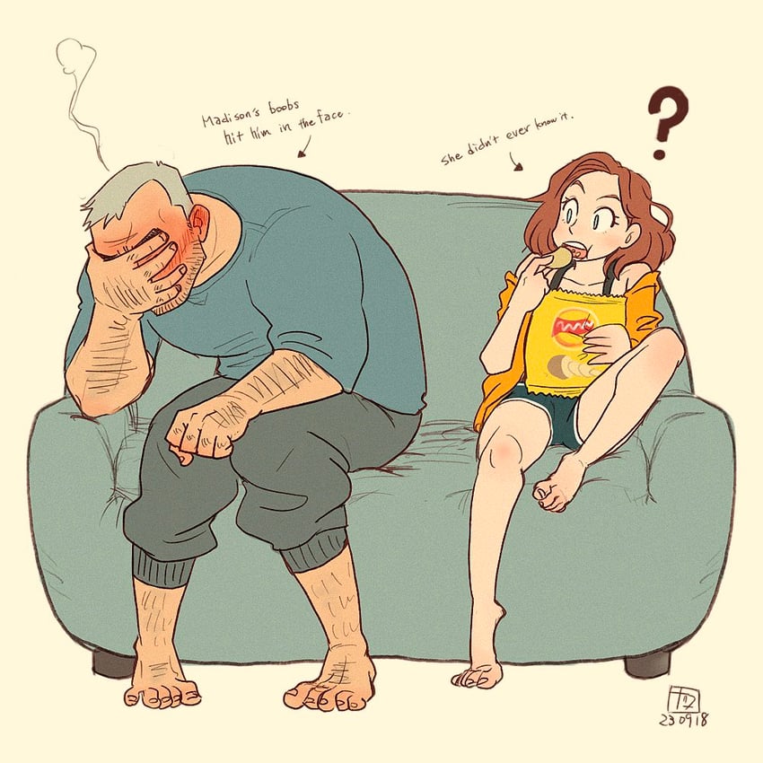 aaron gruber and madison (original) drawn by o_natsuo88