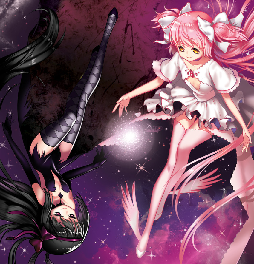 akemi homura, kaname madoka, ultimate madoka, and akuma homura (mahou shoujo madoka magica and 1 more) drawn by dockab