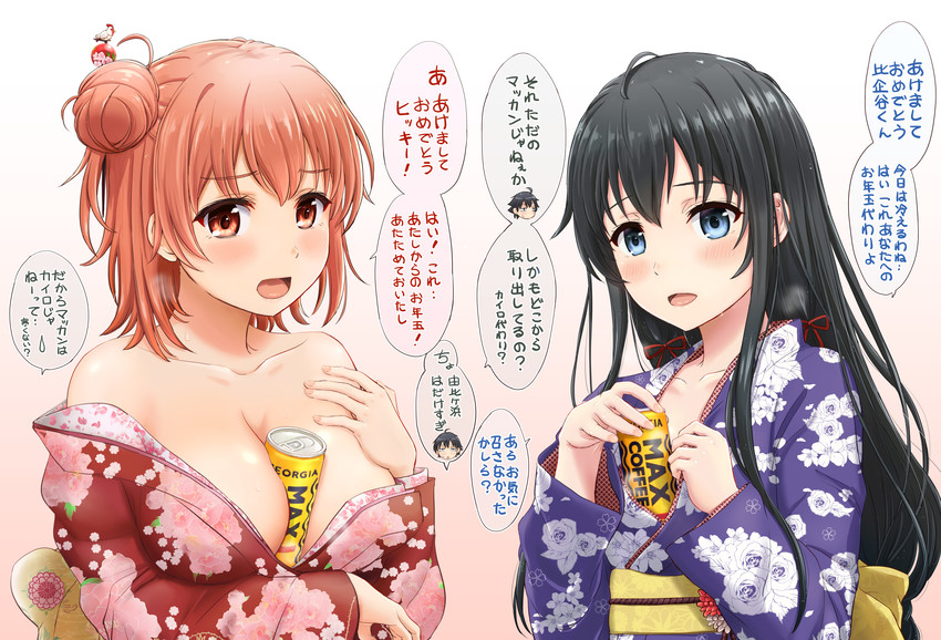 yukinoshita yukino, yuigahama yui, and hikigaya hachiman (yahari ore no seishun lovecome wa machigatteiru.) drawn by inanaki_shiki