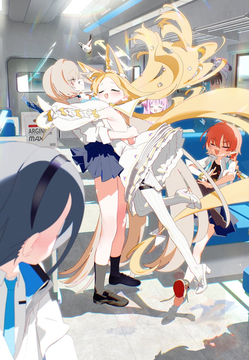asuna, mika, aris, karin, seia, and 1 more (blue archive) drawn by bm_tol