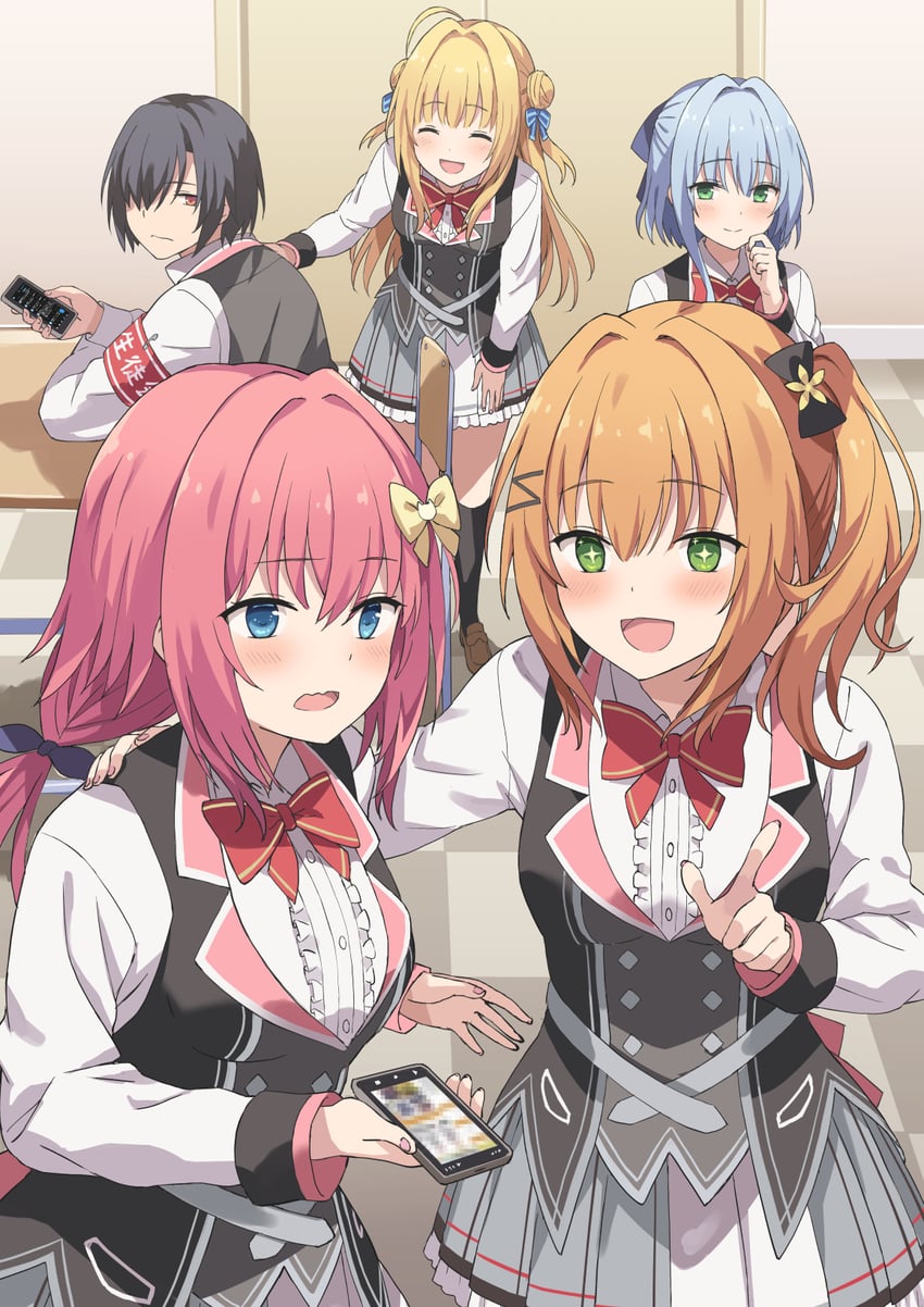 izumi hiyori, tokiwa kano, nishiki asumi, ryuukan ameri, and izumi tomohiro (hamidashi creative) drawn by rasahan
