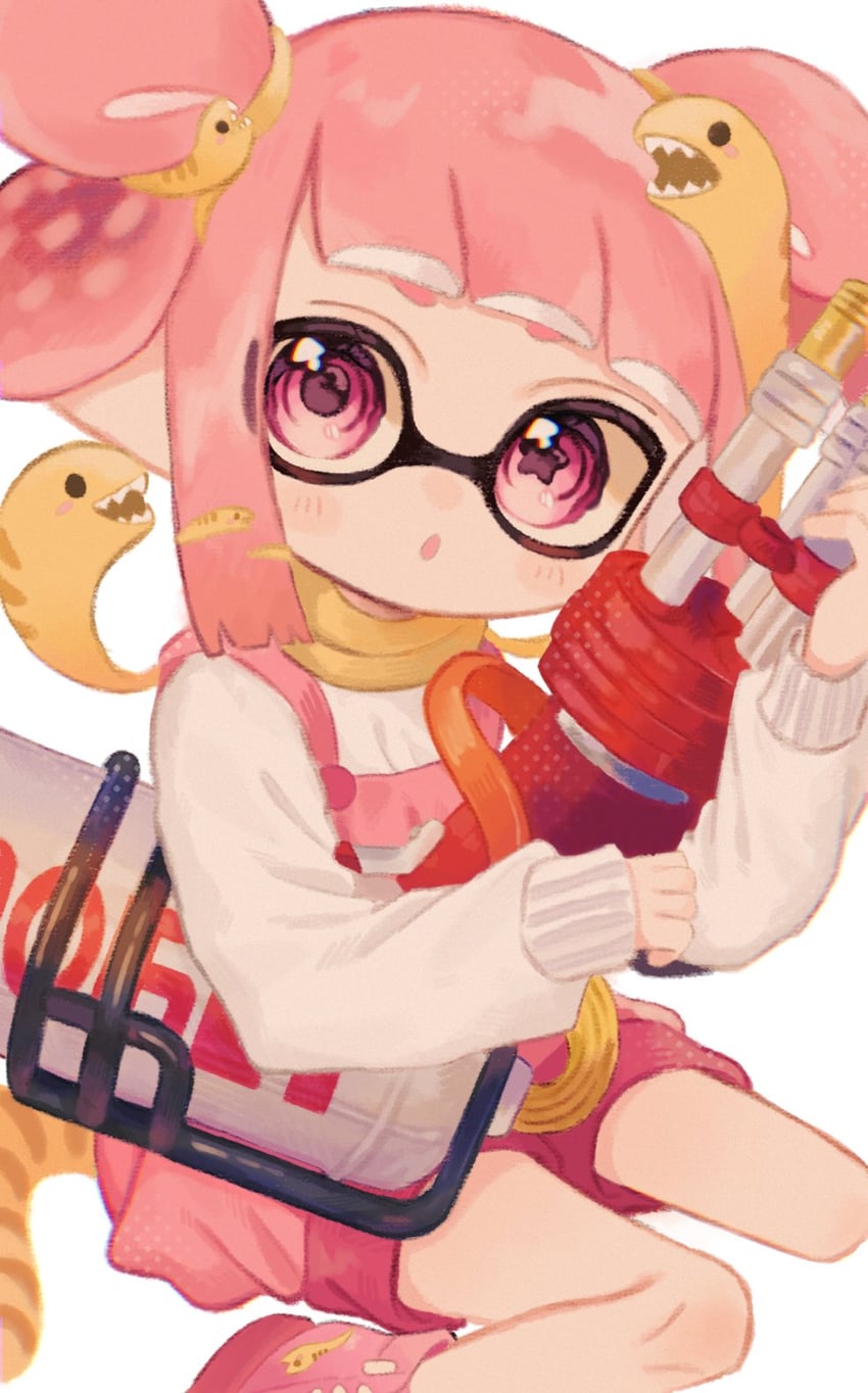 inkling player character and inkling girl (splatoon) drawn by ochocho2828