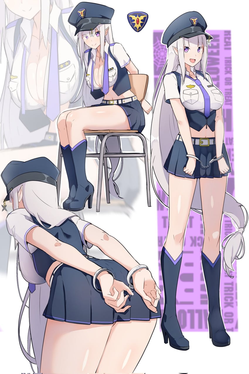 emilia (re:zero kara hajimeru isekai seikatsu) drawn by zerobarto