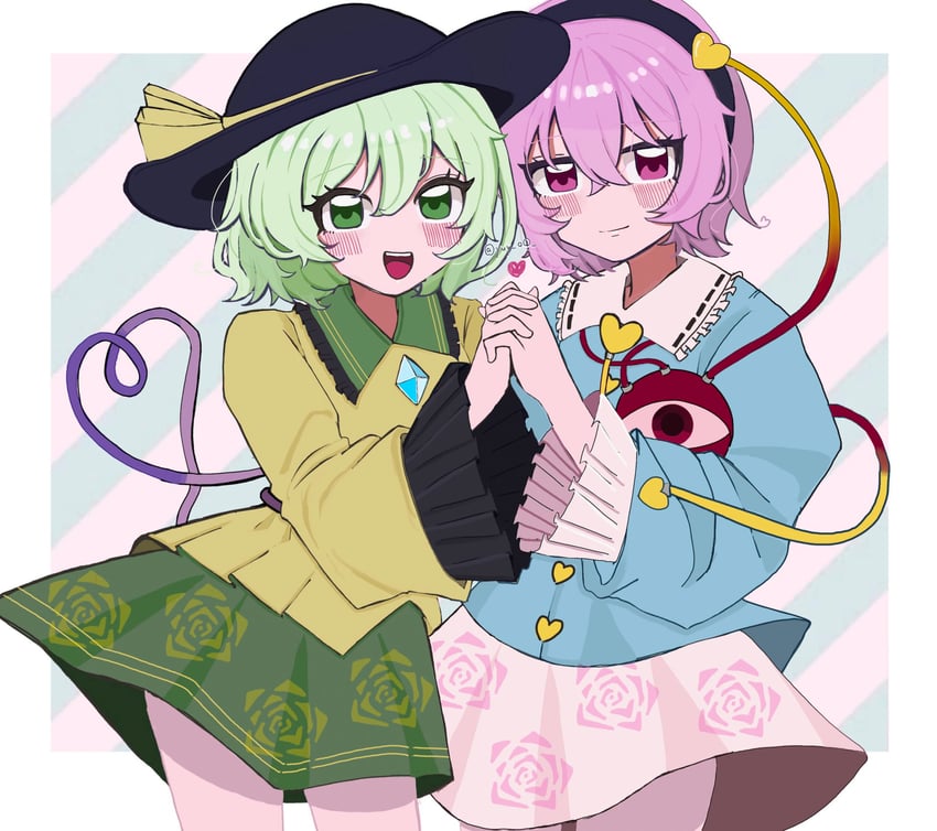 komeiji koishi and komeiji satori (touhou) drawn by yuy_oo