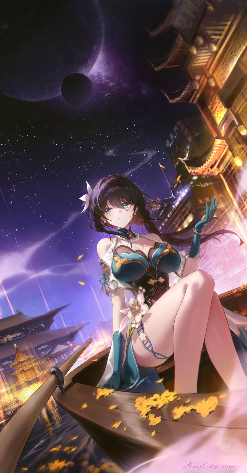 ruan mei (honkai and 1 more) drawn by jinbin825