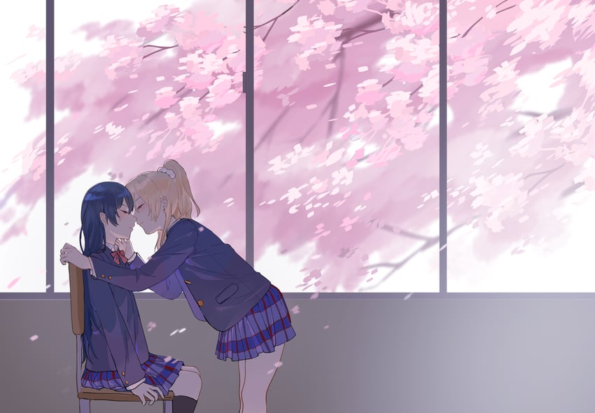 sonoda umi and ayase eli (love live! and 1 more) drawn by yudong_rin