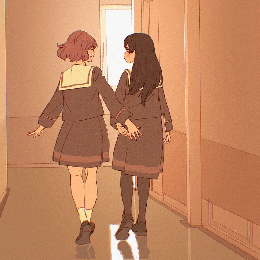 oumae kumiko and kousaka reina (hibike! euphonium) drawn by 55bata6rou