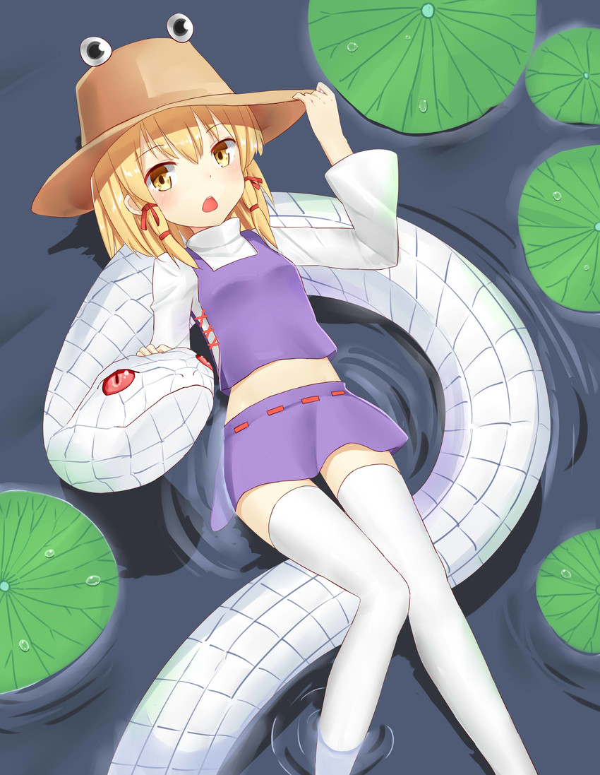 moriya suwako and mishaguji (touhou) drawn by lulumiya_(abbb1233)