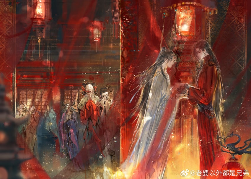xie lian and hua cheng (tianguan cifu) drawn by weibo_5541843220