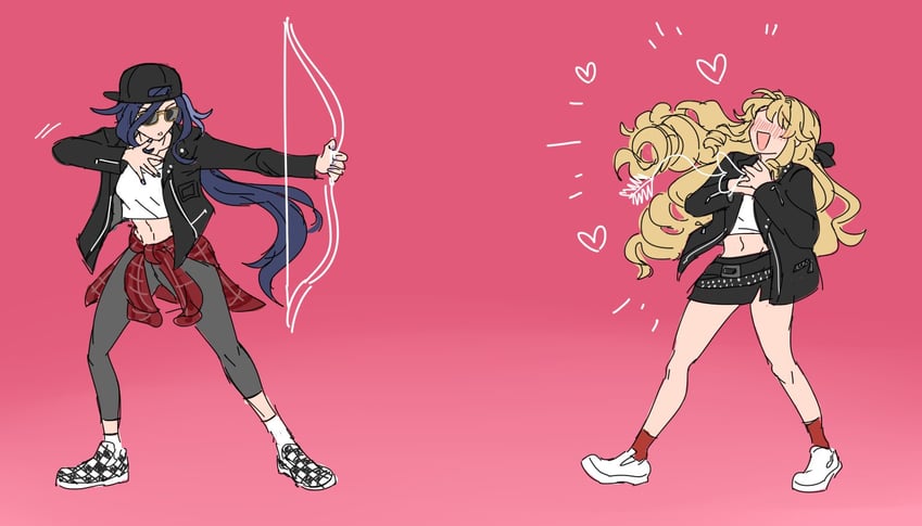 clorinde, navia, rose, and bruno mars (genshin impact and 1 more) drawn by dashingicecream