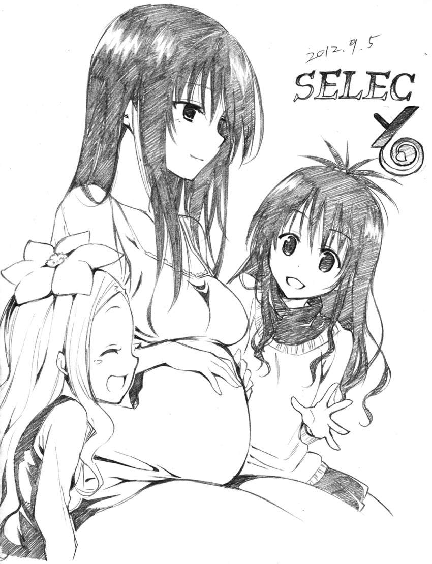 yuuki mikan, kotegawa yui, and celine (to love-ru) drawn by etsuzan_jakusui