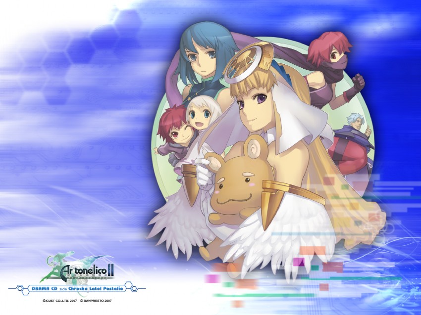 chroche latel pastalie, frelia, and legris branchesca (ar tonelico and 1 more) drawn by nagi_ryou