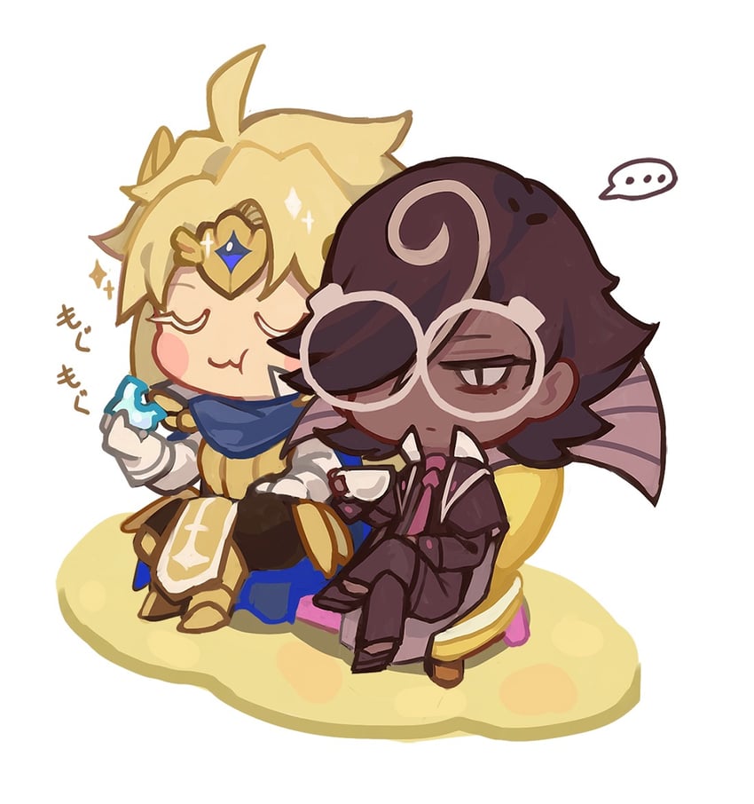 espresso cookie and madeleine cookie (cookie run and 1 more) drawn by saka_nagiya