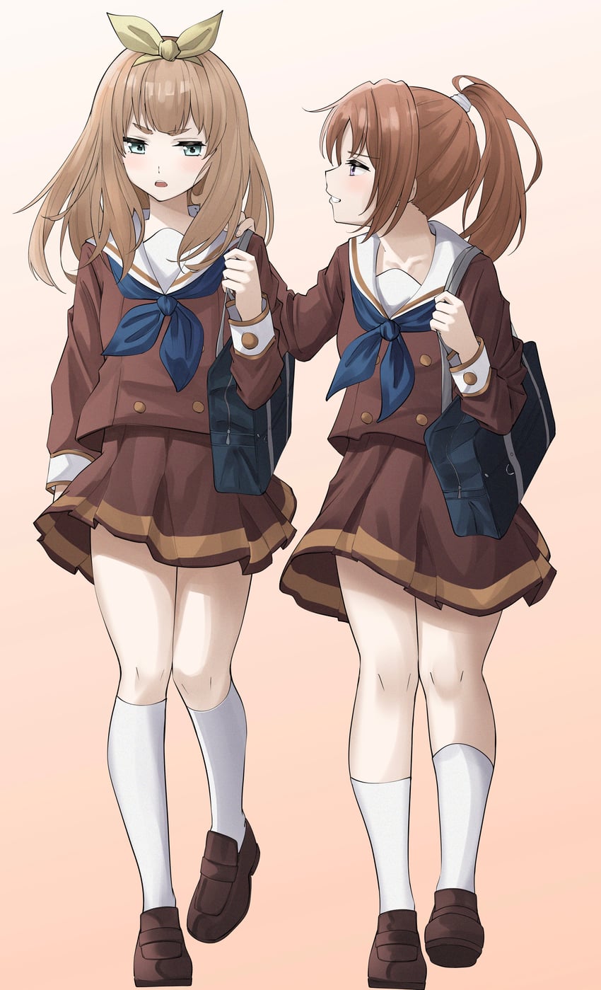 nakagawa natsuki and yoshikawa yuuko (hibike! euphonium) drawn by akane_(tgixb)