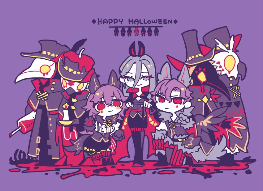 safiyyah, nungal, nergal, enforcer, candlelight, and 2 more (sword of convallaria) drawn by karasuuri_(catamari_va)