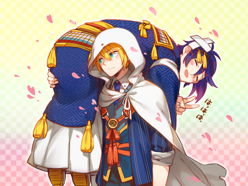mikazuki munechika and yamanbagiri kunihiro (touken ranbu) drawn by verus