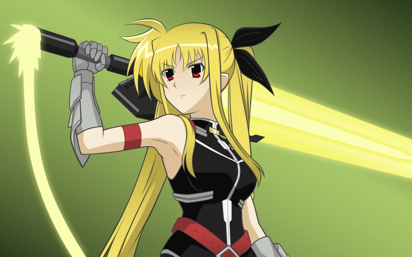 fate testarossa and bardiche (lyrical nanoha and 1 more)