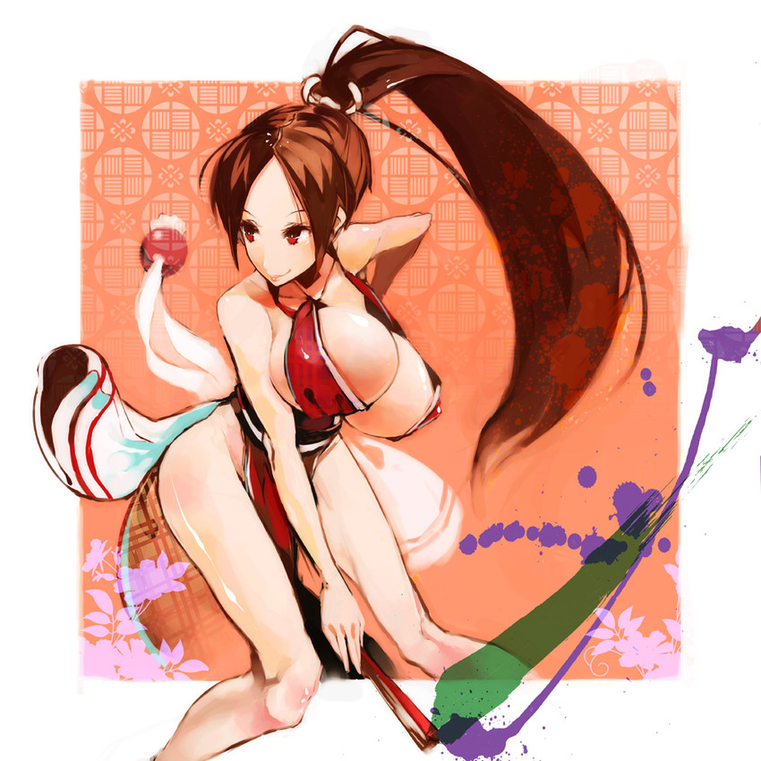 shiranui mai (the king of fighters and 1 more) drawn by aco_(koaya_ako)