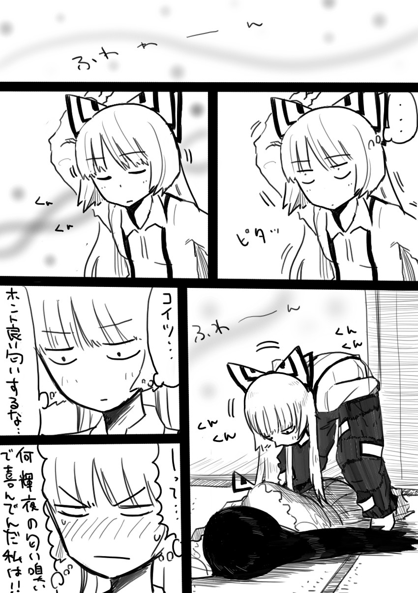 fujiwara no mokou and houraisan kaguya (touhou) drawn by chahashiraozen