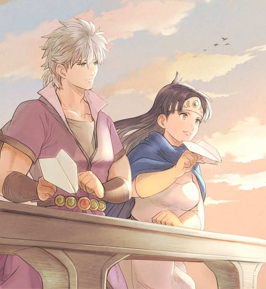 hyunkel and eimi (dragon quest and 1 more) drawn by b-saku