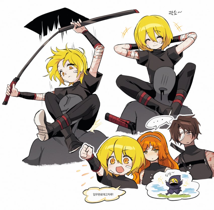 ishmael, don quixote, and heathcliff (project moon and 1 more) drawn by bbunny