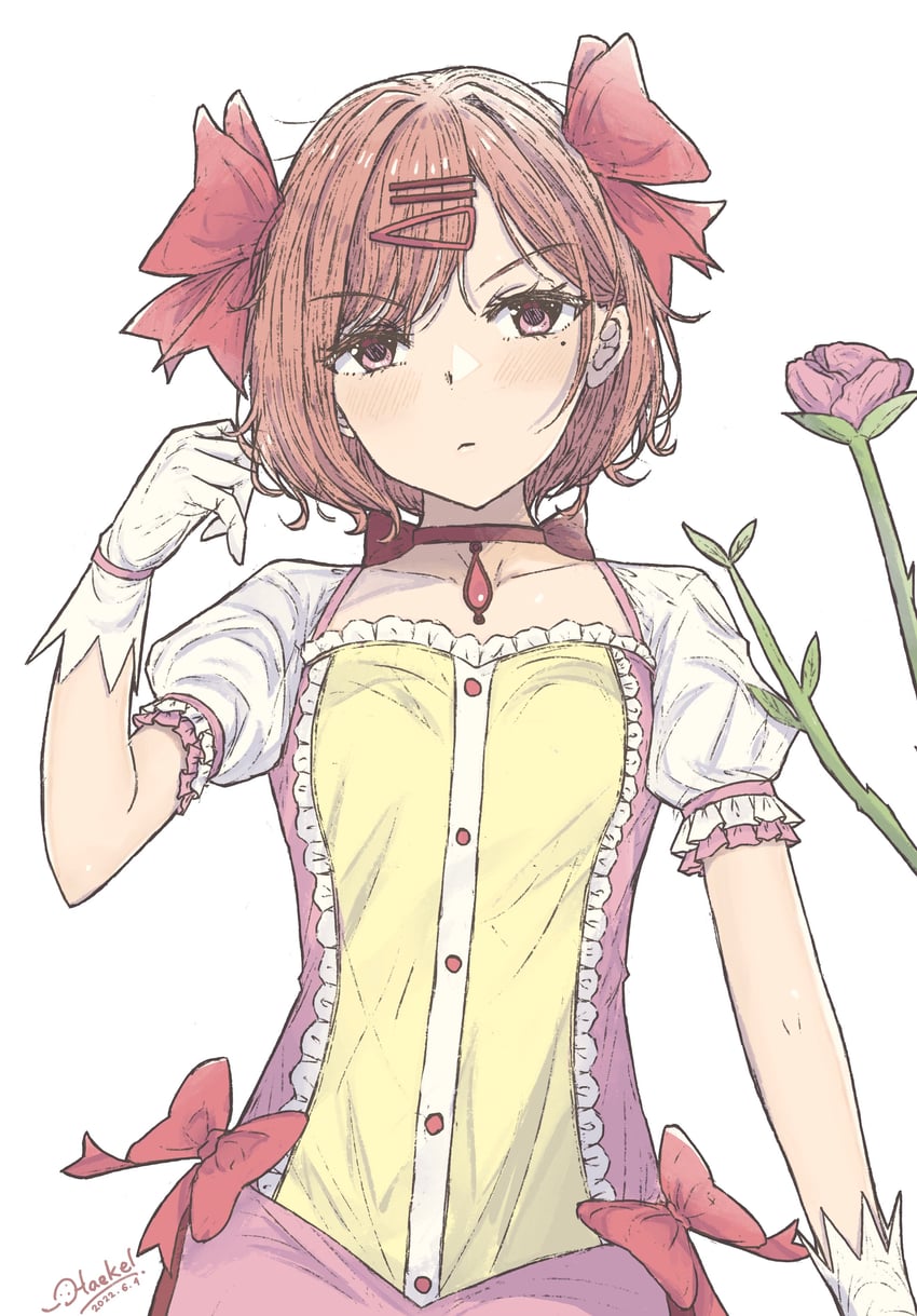 kaname madoka and higuchi madoka (idolmaster and 2 more) drawn by haekel