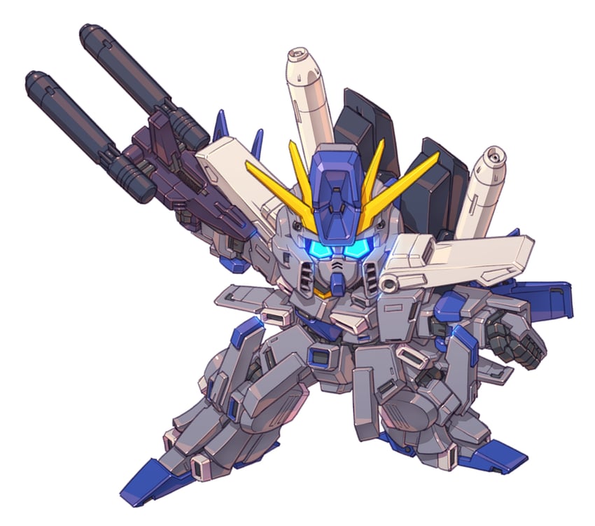 zz gundam, fazz, and full armor zz gundam (gundam and 3 more) drawn by susagane