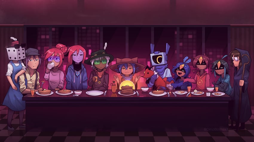 niko, rue, alula, calamus, prototype, and 7 more (oneshot and 1 more) drawn by dino-rex-makes