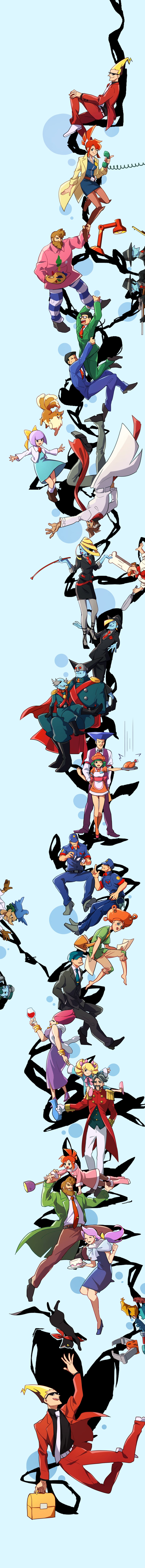 sissel, lynne, missile, cat, kamila, and 19 more (durarara!! and 1 more) drawn by kayasamad