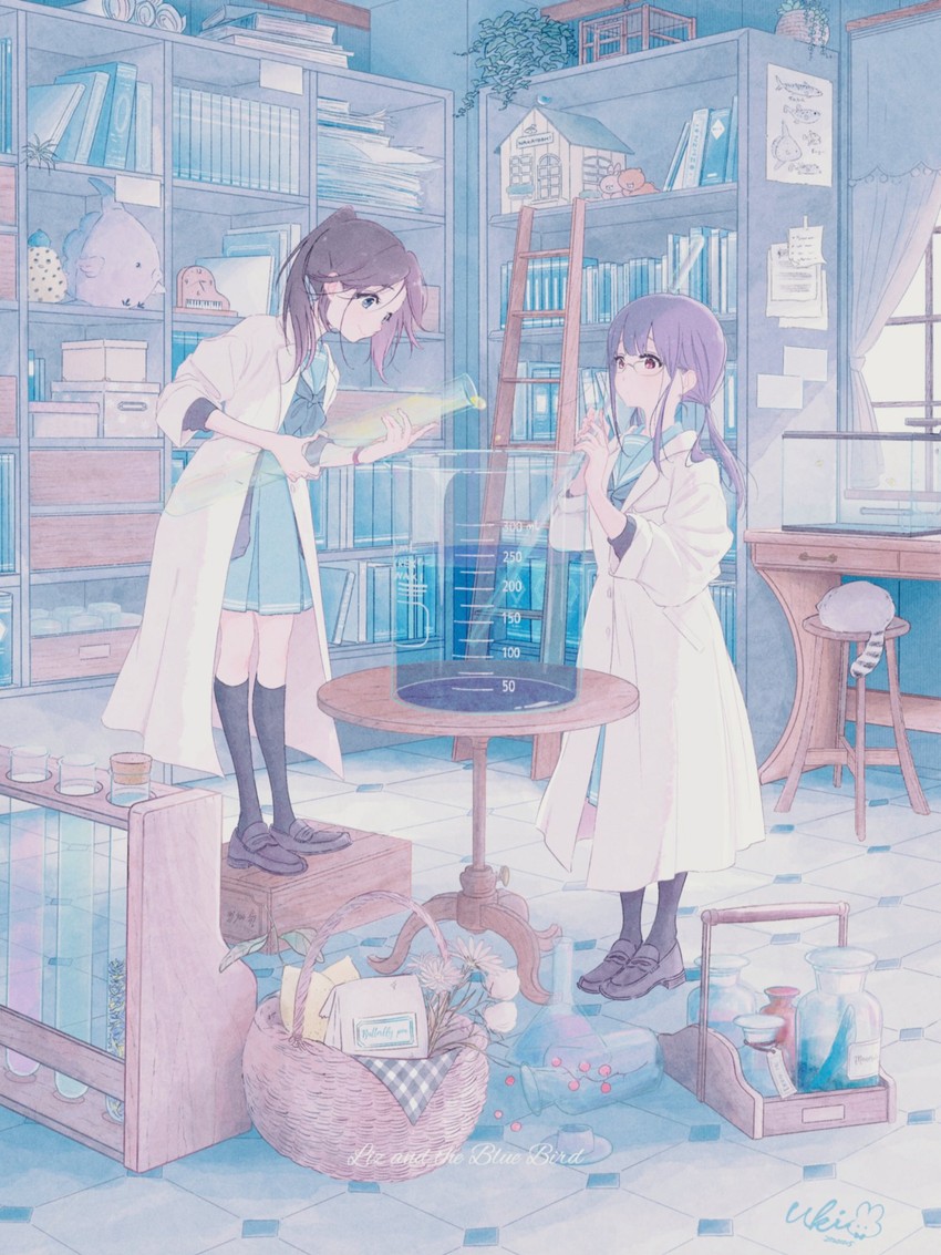 yoroizuka mizore and kasaki nozomi (hibike! euphonium and 1 more) drawn by amayadori_uki